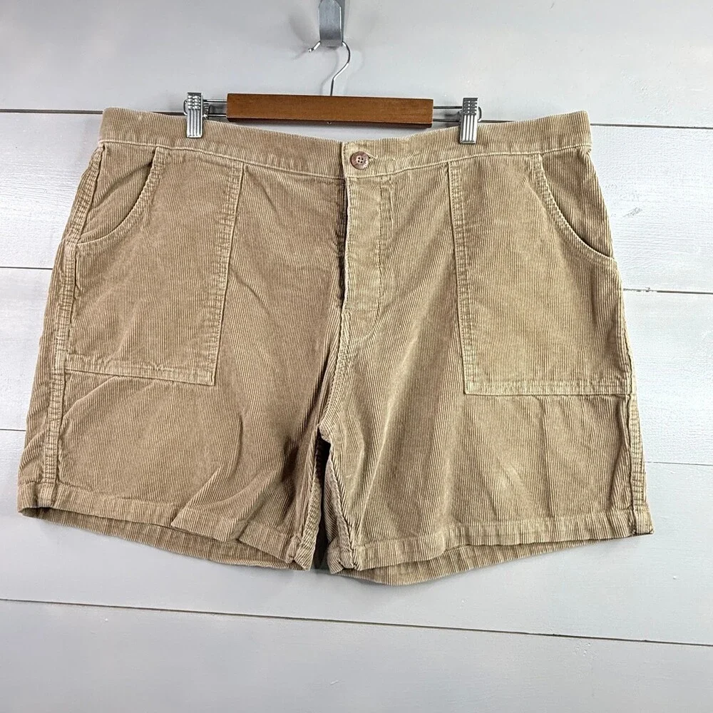 Birdwell Beach Britches Shorts Mens 41 Beige Corduroy USA Surf Button Fly